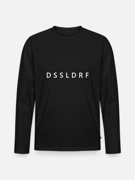 DSSLDRF Düsseldorf Tyskland - Mørk ren - Premium økologisk langærmet T-shirt til mænd - sort
