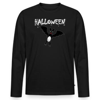 Halloween Bat - Men's Premium Organic Long Sleeve Shirt - black - Front - Nico (187cm)