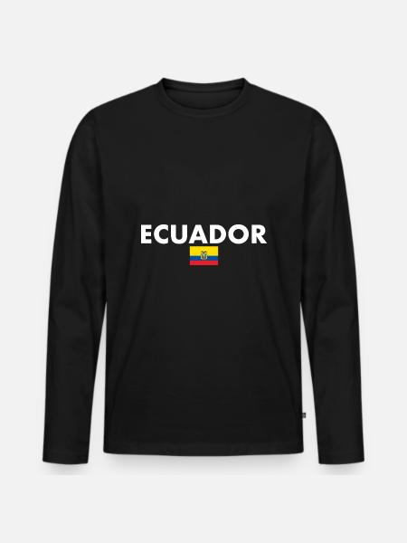 Équateur Drapeau équatorien - T-shirt manches longues Premium bio Homme - noir