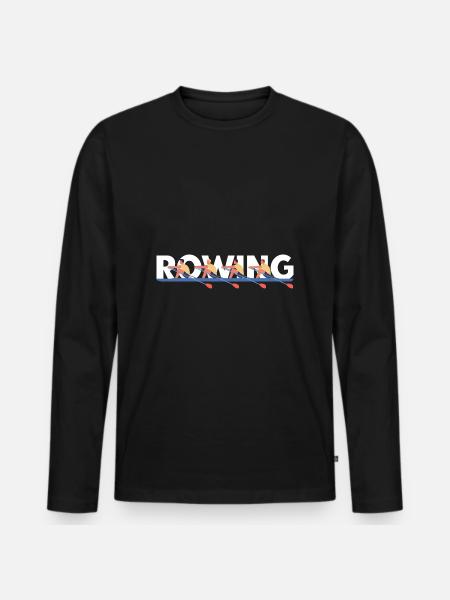 Rowing Mens Coxless Four - Men's Premium Organic Long Sleeve Shirt - black