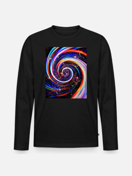 Time travel - Men's Premium Organic Long Sleeve Shirt - black