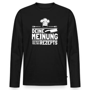 Kochen Chefkoch Hobbykoch Koch - Männer Premium Bio Langarmshirt - Schwarz - Vorne - Nico (187cm)