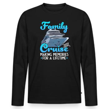 Cruise Ship Family Cruise 2023 Cruising - Men's Premium Organic Long Sleeve Shirt - black - Front - Nico (187cm)