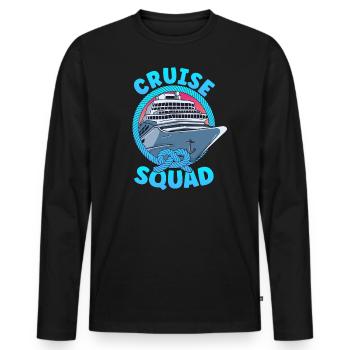 Cruise Ship Cruise Squad Cruising - Men's Premium Organic Long Sleeve Shirt - black - Front - Nico (187cm)