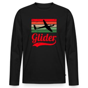 Thermal hunter glider pilot glider pilot - Men's Premium Organic Long Sleeve Shirt - black - Front - Nico (187cm)