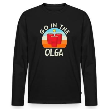 Jeu à boire Sort bièrepong tasses Festival Party - T-shirt manches longues Premium bio Homme - noir - Devant - Nico (187cm)