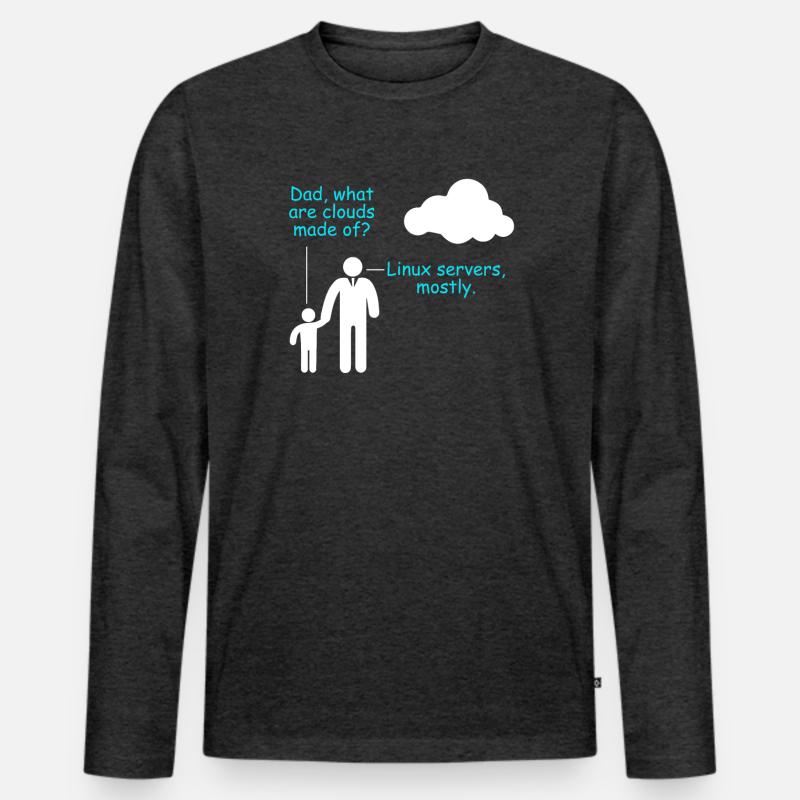 Coder Software Developer Witz Cloud Linux Server Men's Premium Organic Long Sleeve Shirt