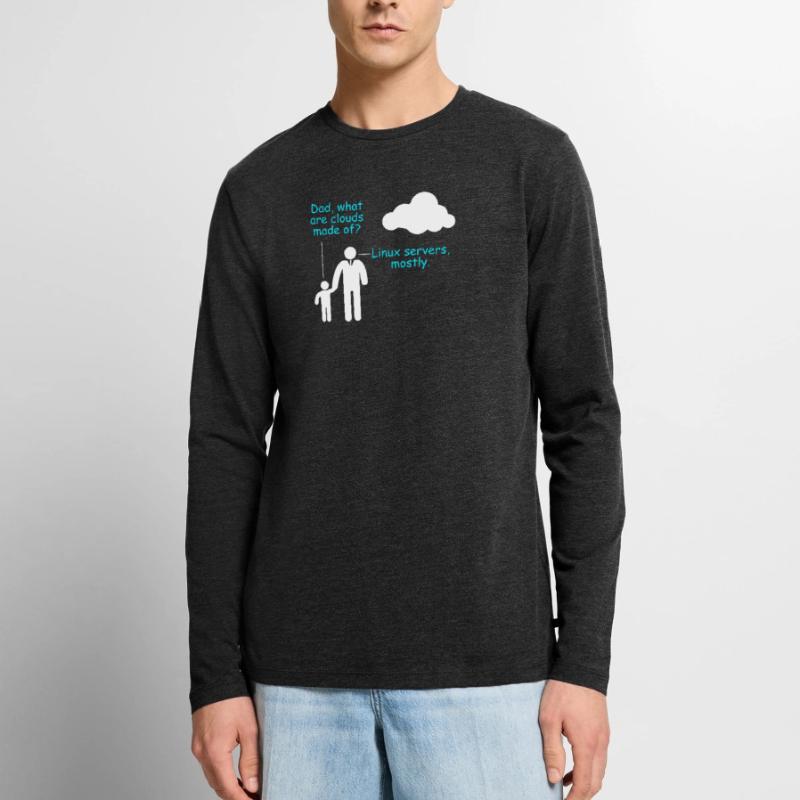 Coder Software Entwickler Witz Cloud Linux Server Männer Premium Bio Langarmshirt