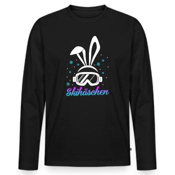 Ski Bunnies Apres-Ski Women Ski Saying Ski Goggles - Men's Premium Organic Long Sleeve Shirt - black - Front - Nico (187cm)