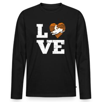 Snowmobile Love Snowmobile Snowmobile - Men's Premium Organic Long Sleeve Shirt - black - Front - Nico (187cm)
