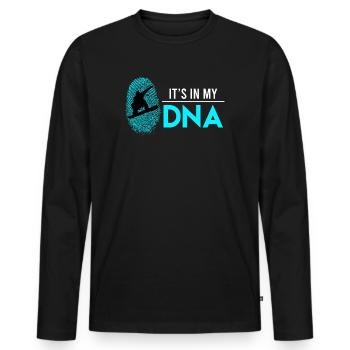 Boarder Snowboarder DNA Saying Snowboard - Men's Premium Organic Long Sleeve Shirt - black - Front - Nico (187cm)