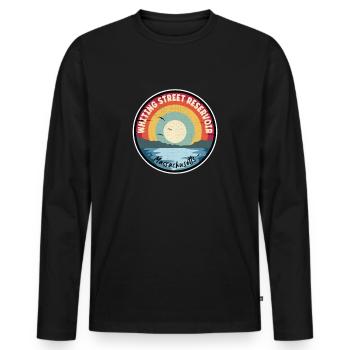 Whiting Street Reservoir Massachusetts Bunt - Männer Premium Bio Langarmshirt - Schwarz - Vorne - Nico (187cm)