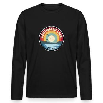 Pentwater Lake Michigan Bunt - Männer Premium Bio Langarmshirt - Schwarz - Vorne - Nico (187cm)