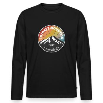 Randonnée Totoket Mountain Connecticut - T-shirt manches longues Premium bio Homme - noir - Devant - Nico (187cm)