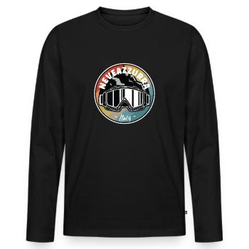 Skier à Neveazzurra Italie - T-shirt manches longues Premium bio Homme - noir - Devant - Nico (187cm)