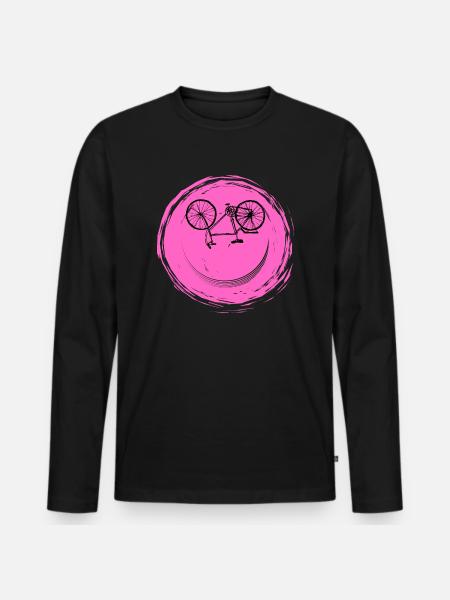 Bicycle Face - Men's Premium Organic Long Sleeve Shirt - black
