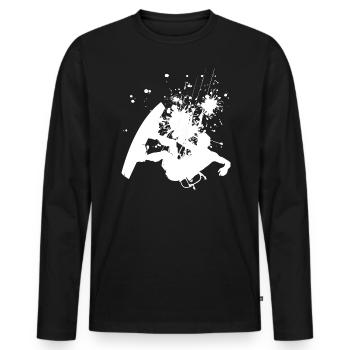 Kitesurfer Femmes Kitesurf Kitesurf Kitesurf Kitesurf - T-shirt manches longues Premium bio Homme - noir - Devant - Nico (187cm)