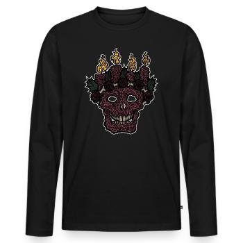 Bright Darkness - Männer Premium Bio Langarmshirt - Schwarz - Vorne - Nico (187cm)