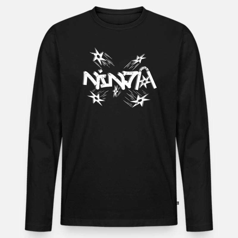 Ninja Expert - Männer Premium Bio Langarmshirt - Schwarz