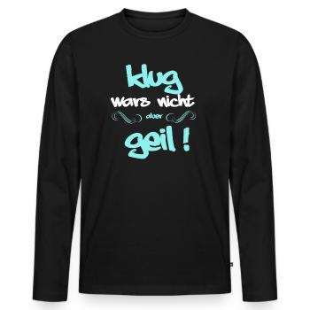 cadeau cool intelligent cool cool - T-shirt manches longues Premium bio Homme - noir - Devant - Nico (187cm)