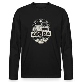 AC Cobra - Sportscar - Cadeau Emblème - T-shirt manches longues Premium bio Homme - noir - Devant - Nico (187cm)