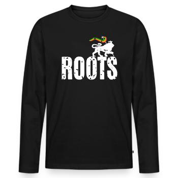 Roots Reggae - Männer Premium Bio Langarmshirt - Schwarz - Vorne - Nico (187cm)