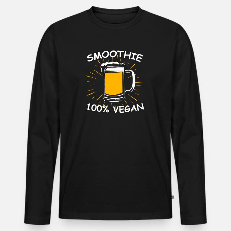 Bier Smoothie - Männer Premium Bio Langarmshirt - Schwarz
