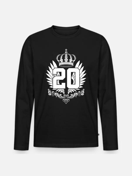 20TH BIRTHDAY 20 YEARS - Men's Premium Organic Long Sleeve Shirt - black