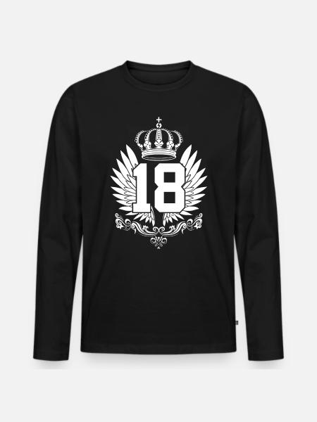 18ÈME ANNIVERSAIRE 18 ANS - T-shirt manches longues Premium bio Homme - noir