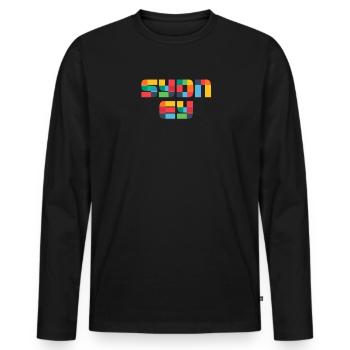 Sydney Australia CMYK Pop Art Style - Men's Premium Organic Long Sleeve Shirt - black - Front - Nico (187cm)