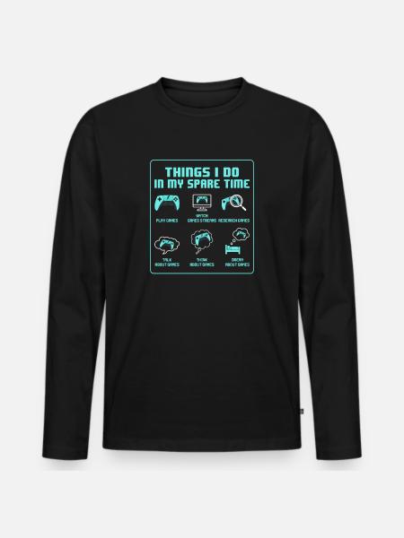 Awesome Gamer - Men's Premium Organic Long Sleeve Shirt - black