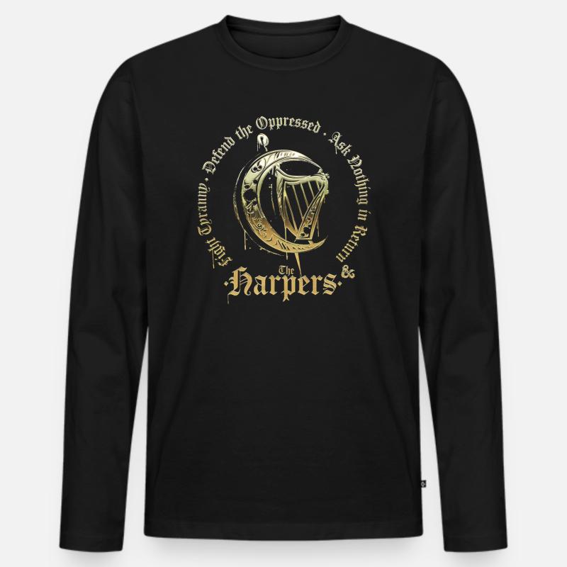 Dungeons & Dragons Il logo degli Harpers - Maglia a manica lunga ecologica premium da uomo - nero