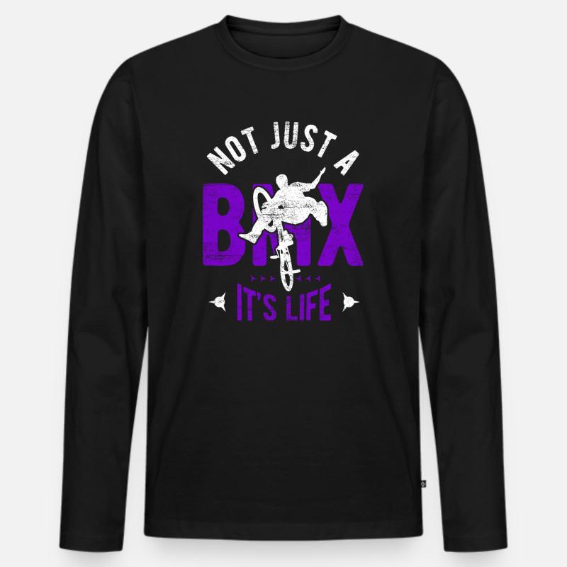 BMX - Männer Premium Bio Langarmshirt - Schwarz