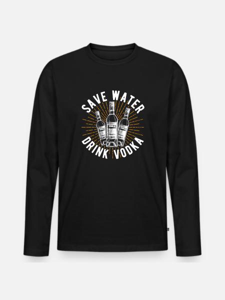 vodka - T-shirt manches longues Premium bio Homme - noir