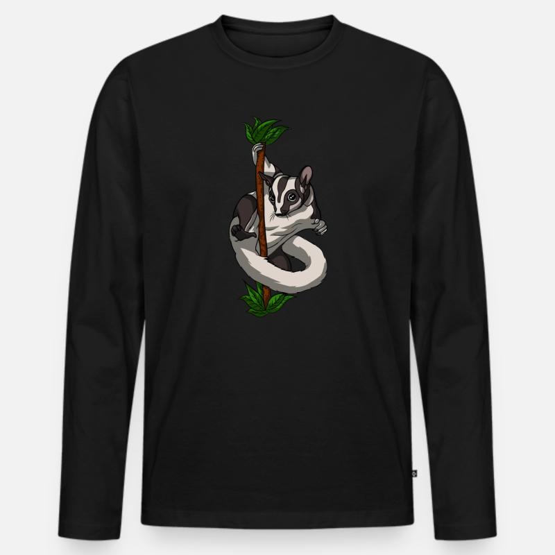 Sugar Glider Pole Dancing Animal - Männer Premium Bio Langarmshirt - Schwarz