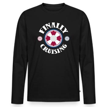Cruise Cruise Ship - Men's Premium Organic Long Sleeve Shirt - black - Front - Nico (187cm)