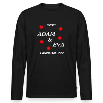 griawigs österreicher leiberl - Männer Premium Bio Langarmshirt - Schwarz - Vorne - Nico (187cm)