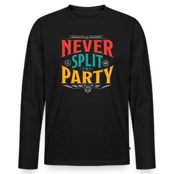 Dungeons And Dragons Never Split The Party - Men's Premium Organic Long Sleeve Shirt - black - Front - Nico (187cm)