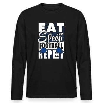 football - Men's Premium Organic Long Sleeve Shirt - black - Front - Nico (187cm)