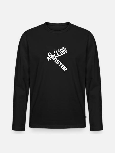 roller coaster - Men's Premium Organic Long Sleeve Shirt - black