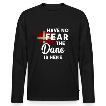 Danemark - T-shirt manches longues Premium bio Homme - noir - Devant - Nico (187cm)