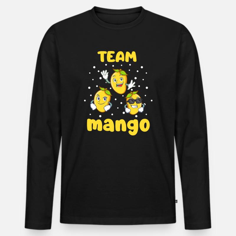 Mango - Männer Premium Bio Langarmshirt - Schwarz