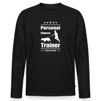 Chemise pour chien Coach Fitness Trainer Bandana w - T-shirt manches longues Premium bio Homme - noir - Devant - Nico (187cm)