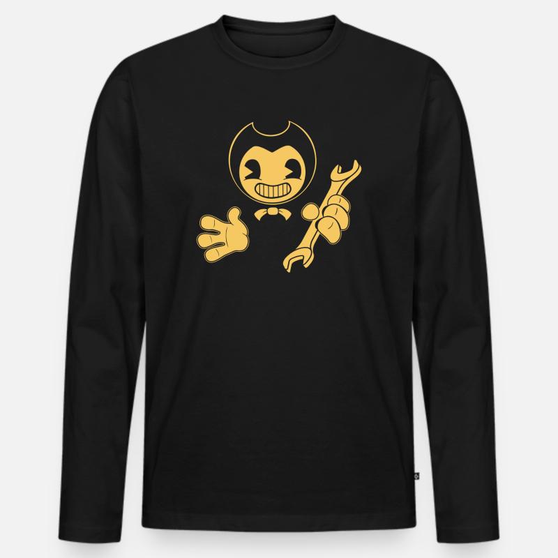 Bendy Repairman - Männer Premium Bio Langarmshirt - Schwarz