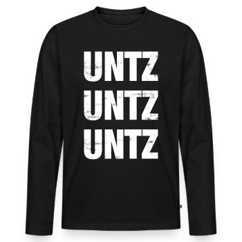 Techno - Männer Premium Bio Langarmshirt - Schwarz - Vorne - Nico (187cm)
