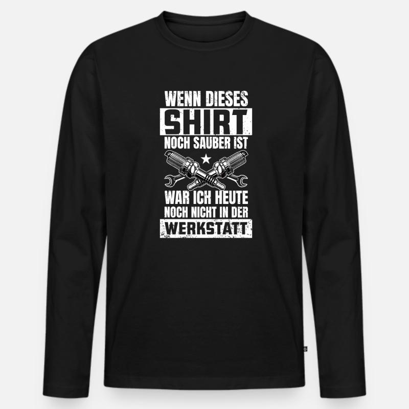 Mechaniker KFZ Mechatroniker - Männer Premium Bio Langarmshirt - Schwarz