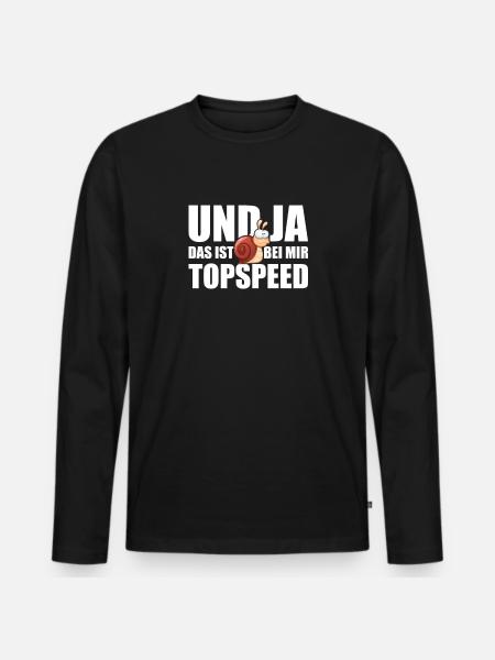 Marathon Racing Snail Jogging Jogger - Men's Premium Organic Long Sleeve Shirt - black