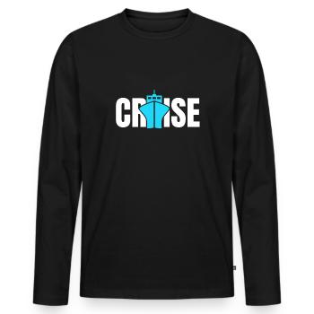Cruise VacationEr Cruise Vacation - Men's Premium Organic Long Sleeve Shirt - black - Front - Nico (187cm)