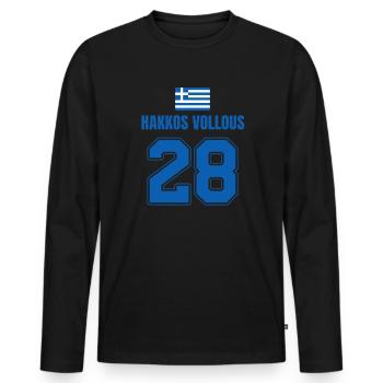 Fußball Griechenland Mallorca Sauf Trikot - Männer Premium Bio Langarmshirt - Schwarz - Vorne - Nico (187cm)
