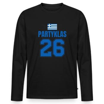 Fußball Griechenland Mallorca Sauf Trikot - Männer Premium Bio Langarmshirt - Schwarz - Vorne - Nico (187cm)